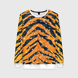 Женский свитшот Новогодняя шкура тигра