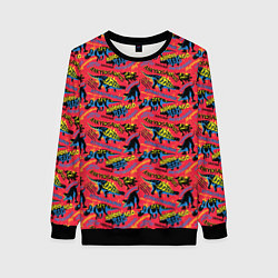 Свитшот женский Миллионы лет назад, цвет: 3D-черный