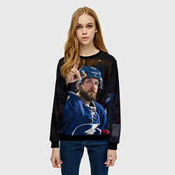 Свитшот женский Никита Кучеров, NHL, цвет: 3D-черный — фото 2