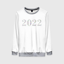 Свитшот женский Новый Год 2022 - New Year 2022, цвет: 3D-меланж