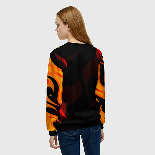 Женский свитшот GENSHIN IMPACT ИТТО АРАТАКИ / 3D-Черный – фото 4