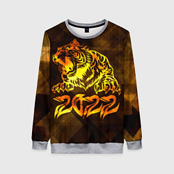 Свитшот женский Хищник Тигр 2022, цвет: 3D-меланж