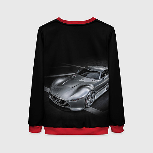 Женский свитшот Mercedes-Benz motorsport black / 3D-Красный – фото 2