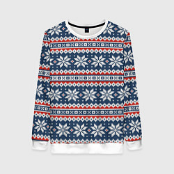 Женский свитшот Knitted Christmas Pattern