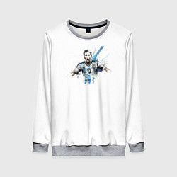 Свитшот женский Messi Argentina Team, цвет: 3D-меланж