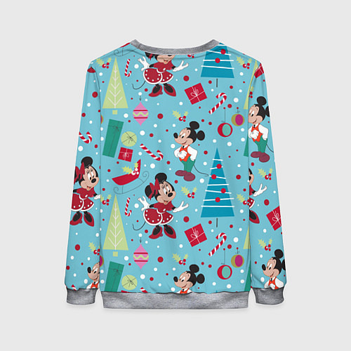 Женский свитшот Mickey and Minnie pattern / 3D-Меланж – фото 2