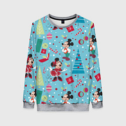 Женский свитшот Mickey and Minnie pattern