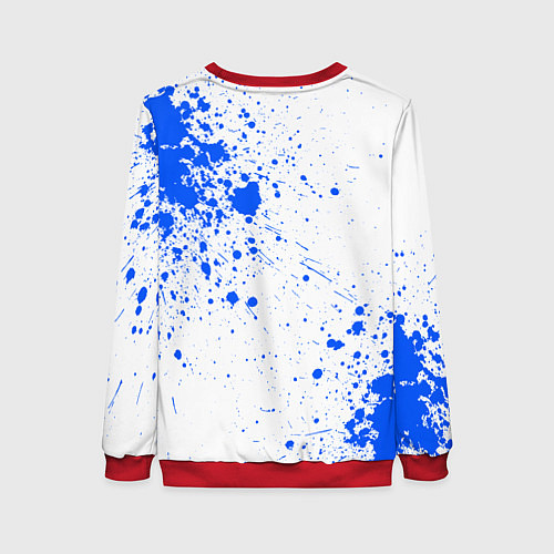 Женский свитшот POPPY PLAYTIME BLUE ИГРА ПОППИ ПЛЕЙТАЙМ ХАГГИ ВАГГ / 3D-Красный – фото 2