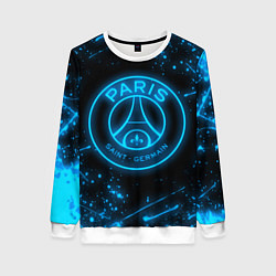 Свитшот женский PSG NEON STYLE SPORT ПСГ НЕОН, цвет: 3D-белый