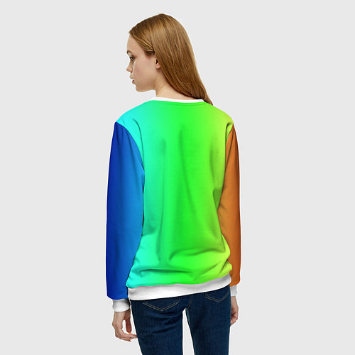 Женский свитшот Geometry Dash / 3D-Белый – фото 4