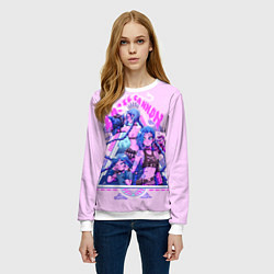 Свитшот женский Стадии Джинкс, цвет: 3D-белый — фото 2