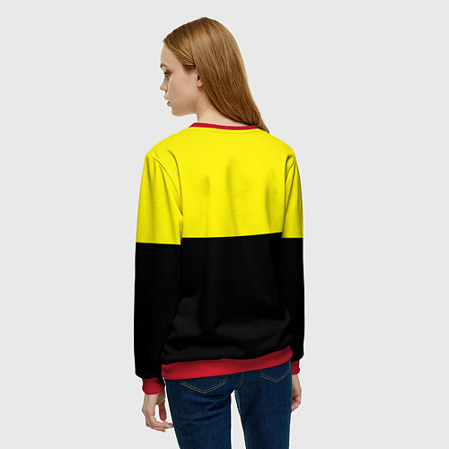 Женский свитшот Котик голова кота / 3D-Красный – фото 4