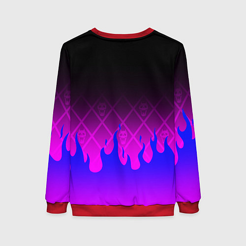Женский свитшот JOJO KILLER QUEEN КОРОЛЕВА УБИЙЦА FIRE STYLE / 3D-Красный – фото 2