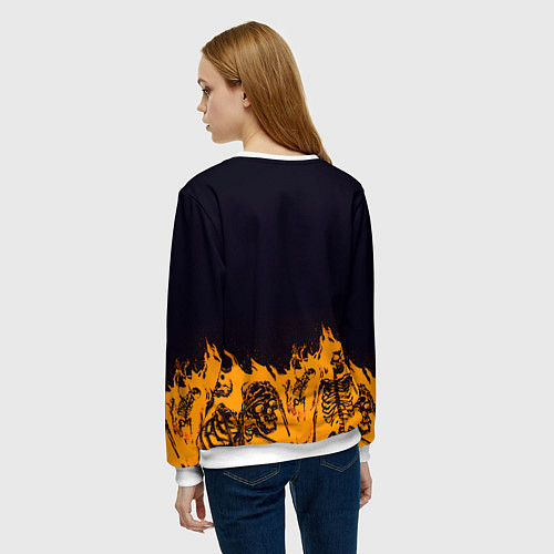 Женский свитшот Jiok пламя / 3D-Белый – фото 4