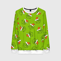 Свитшот женский Гринч Укротитель рождества, цвет: 3D-белый