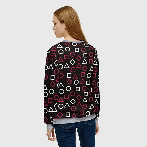 Женский свитшот Игра в кальмарa / 3D-Меланж – фото 4