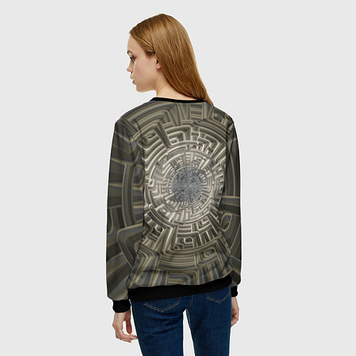 Женский свитшот Коллекция Journey Вниз по спирали 599-2 / 3D-Черный – фото 4