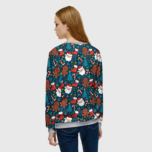 Женский свитшот ПОКРЫТО НОВЫМ ГОДОМ! / 3D-Меланж – фото 4