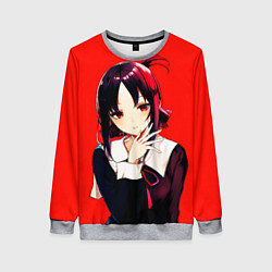 Свитшот женский Просто Кагуя в любви как на войне, цвет: 3D-меланж