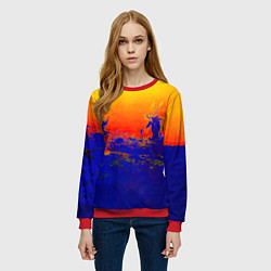 Свитшот женский Music from the Film More - Pink Floyd, цвет: 3D-красный — фото 2