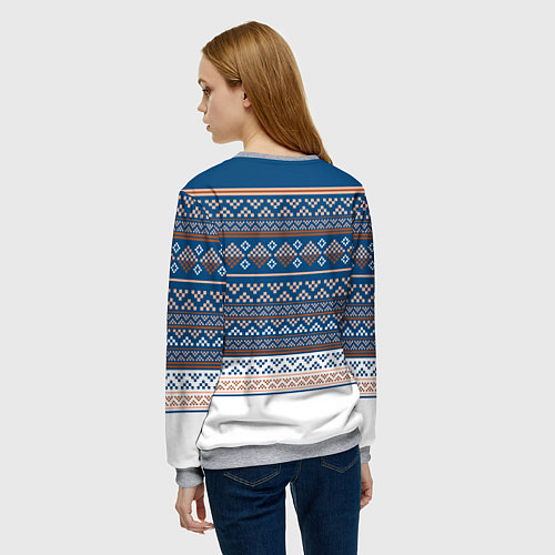 Женский свитшот MERRY WHATEVER GRINCH / 3D-Меланж – фото 4