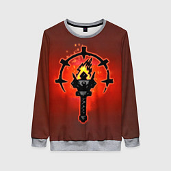 Свитшот женский Darkest Dungeon Факел, цвет: 3D-меланж