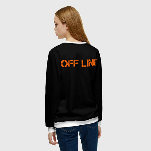 Женский свитшот Офлайнoffline / 3D-Белый – фото 4