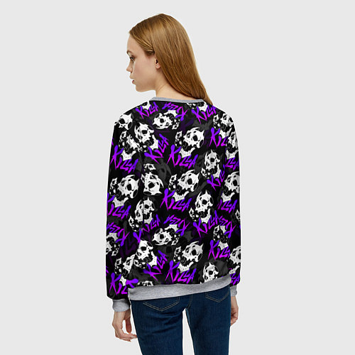 Женский свитшот JOJO KILLER QUEEN КОРОЛЕВА УБИЙЦА УЗОР / 3D-Меланж – фото 4