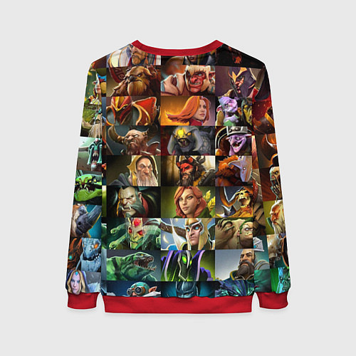 Женский свитшот HEROES DOTA 2 ПЕРСОНАЖИ ДОТА 2 / 3D-Красный – фото 2
