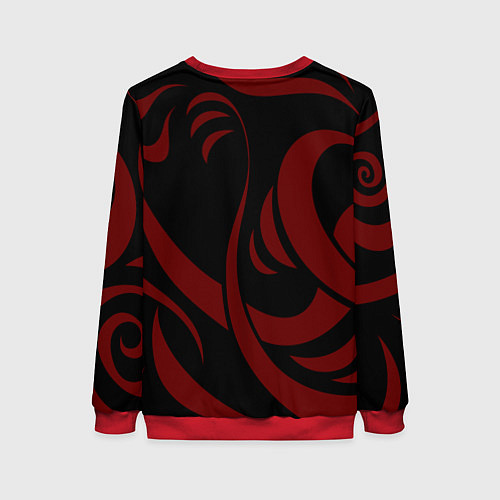 Женский свитшот МАЙКИ МАНДЗИРО САНО КРАСНЫЙ ОРНАМЕНТ / 3D-Красный – фото 2
