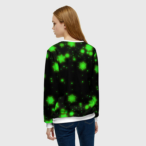 Женский свитшот НОВОГОДНИЙ MINECRAFT ГЕРОИ ИГРЫ / 3D-Белый – фото 4