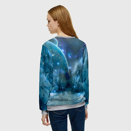 Женский свитшот Эола Eula, Genshin Impact Геншин импакт / 3D-Меланж – фото 4