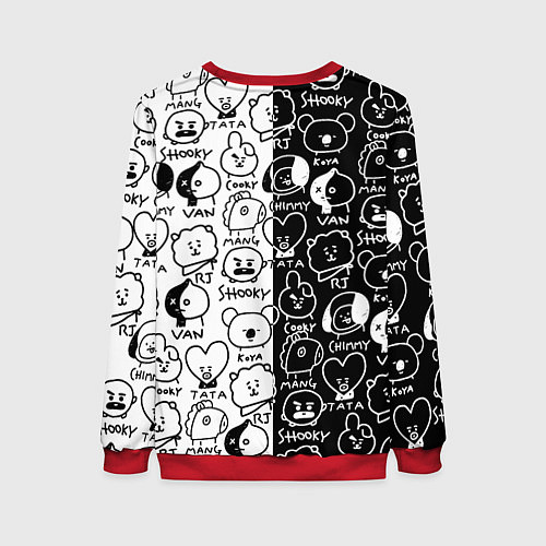 Женский свитшот Permission To Dance SPLIT BT21 / 3D-Красный – фото 2