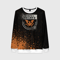 Свитшот женский State of Decay Гранж, цвет: 3D-белый