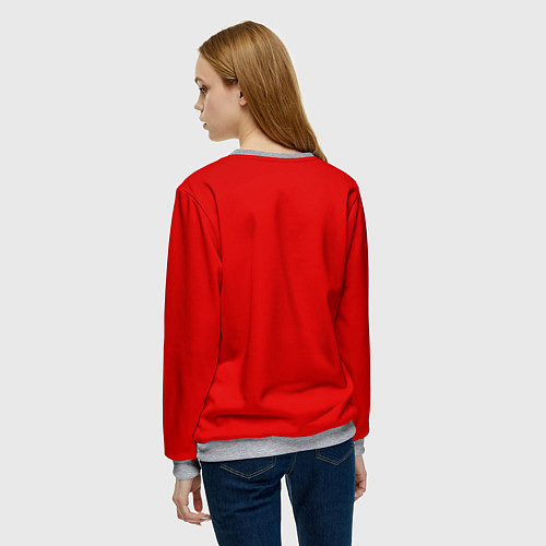 Женский свитшот Воин некрона / 3D-Меланж – фото 4