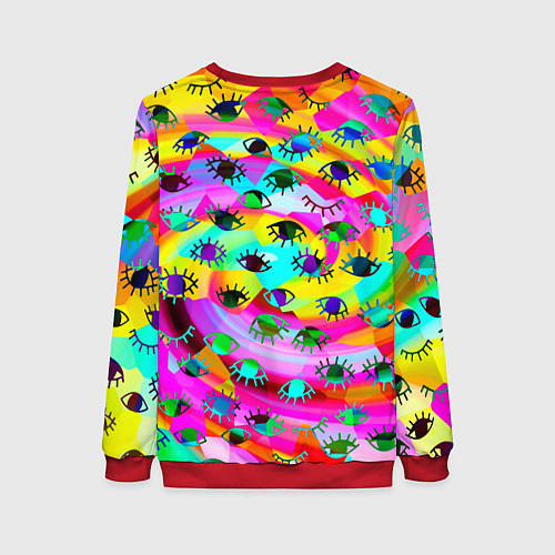 Женский свитшот Психоделические взгляды / 3D-Красный – фото 2