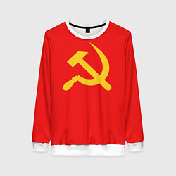 Свитшот женский Красный Советский союз, цвет: 3D-белый
