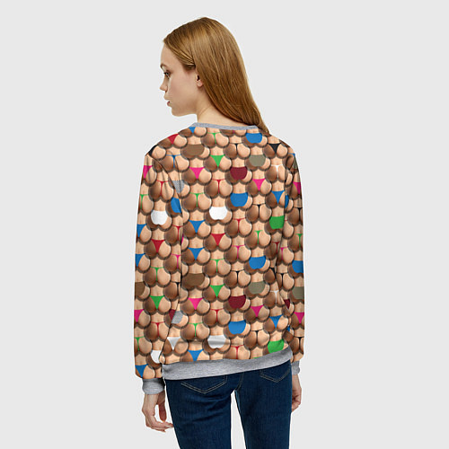 Женский свитшот Попки / 3D-Меланж – фото 4