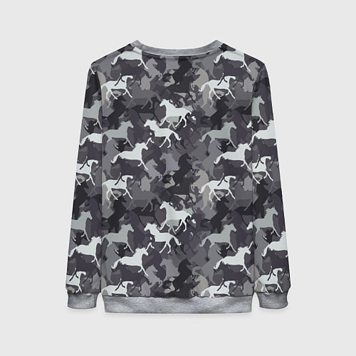 Женский свитшот Табун Лошадей / 3D-Меланж – фото 2