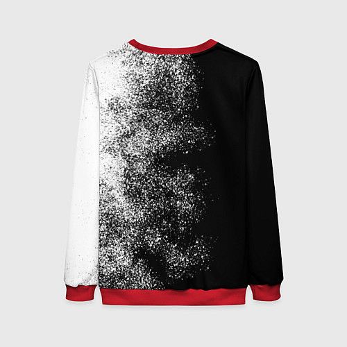 Женский свитшот БМВ Черно-белый логотип / 3D-Красный – фото 2