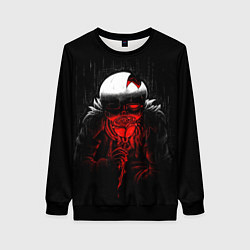 Свитшот женский UNDERTALE SANS BLOOD ROSE, цвет: 3D-черный