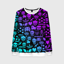 Женский свитшот UNDERTALE NEON PATTERN УЗОР