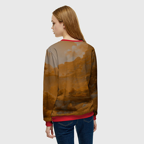 Женский свитшот Итэр Aether в примогеме, Genshin Impact Геншин имп / 3D-Красный – фото 4