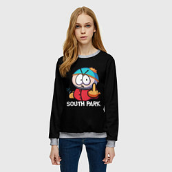 Свитшот женский Южный парк Эрик South Park, цвет: 3D-меланж — фото 2
