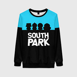 Свитшот женский Южный парк персонажи South Park, цвет: 3D-черный
