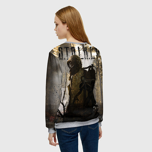 Женский свитшот Stalker forest / 3D-Меланж – фото 4