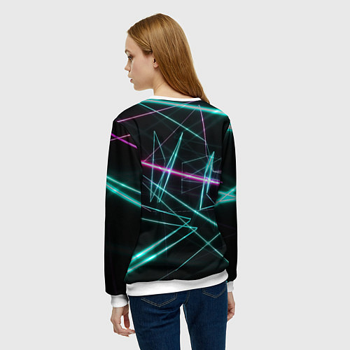 Женский свитшот Лазерная композиция / 3D-Белый – фото 4