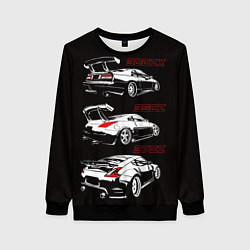 Свитшот женский NISSAN 300 ZX 350Z 370Z JDM STYLE, цвет: 3D-черный