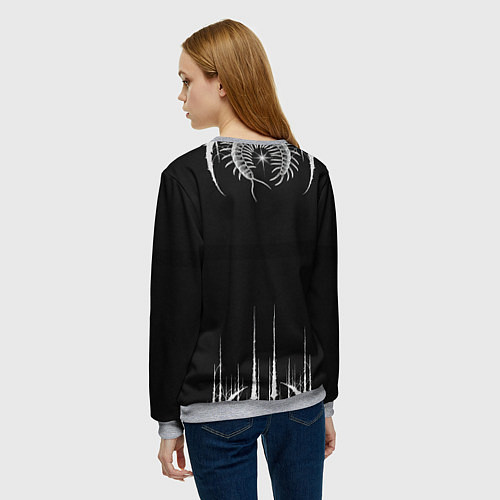 Женский свитшот DEAD INSIDE, Сороконожка / 3D-Меланж – фото 4