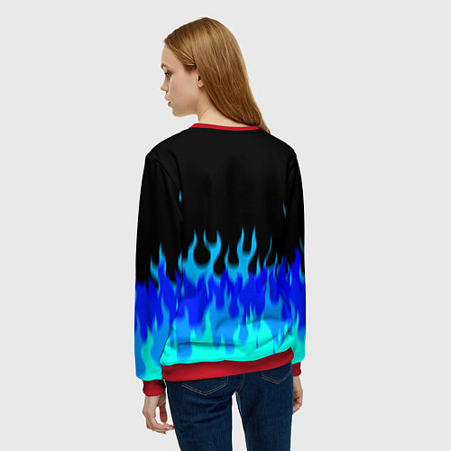Женский свитшот Poppy Playtime - Fire / 3D-Красный – фото 4